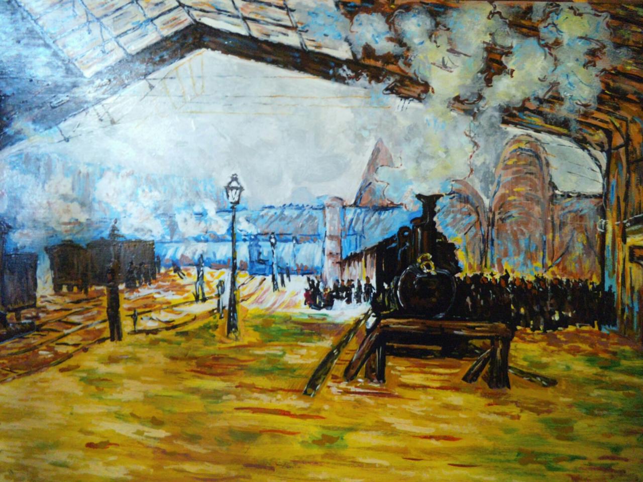 The Saint-Lazare station, the Normandy train